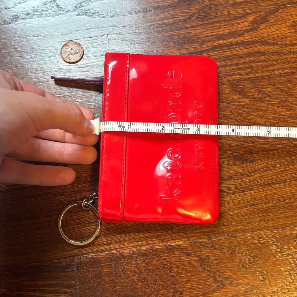 Kate Spade Glossy Red Wallet With Purple Accents - Picture 6 of 6
